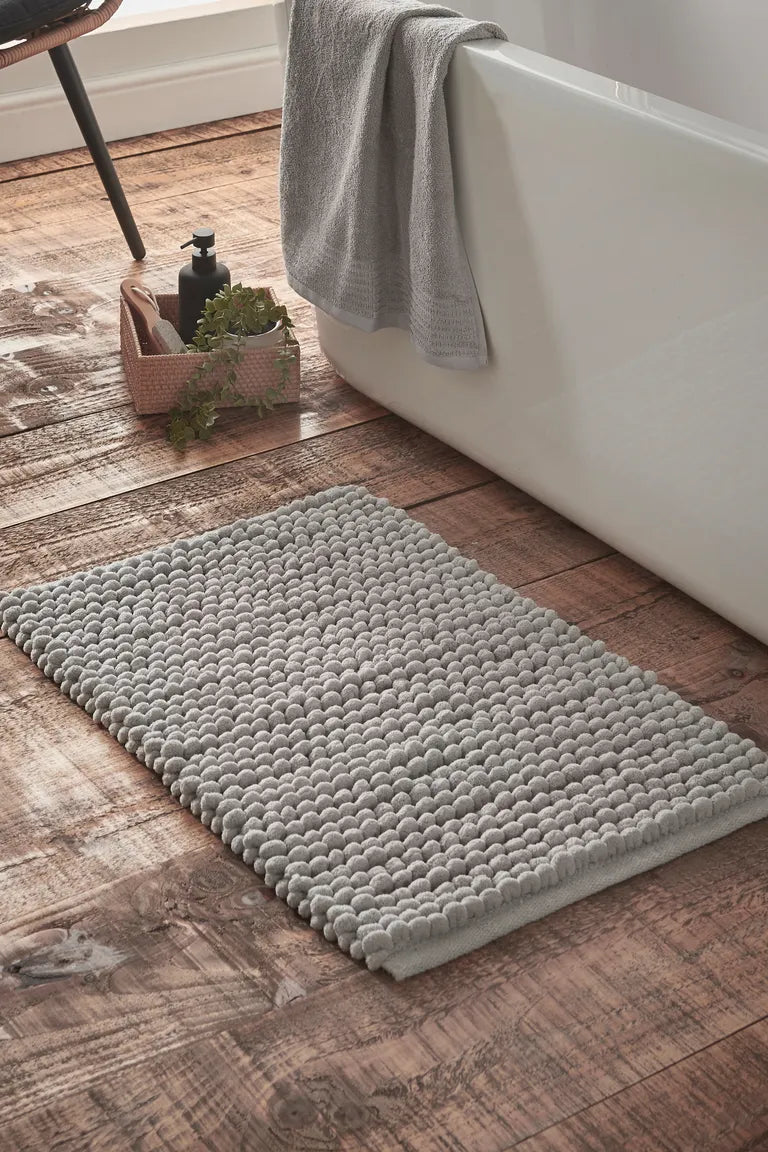 Aspen Bobble Bathmat | Grey