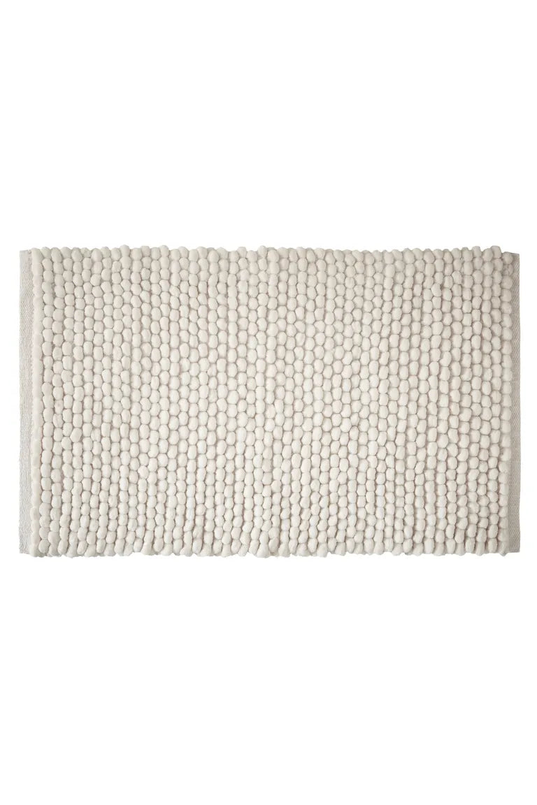 Aspen Bobble Bathmat | White
