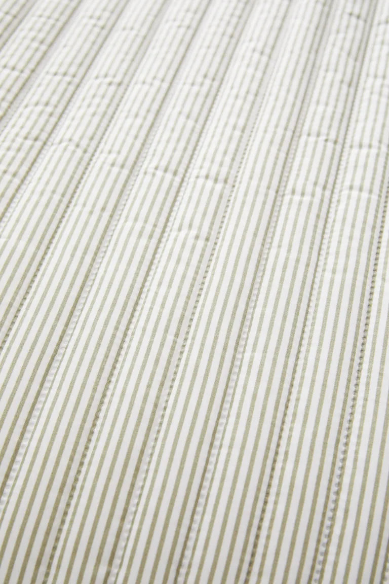 Stripe Quilted Bedspread | Green