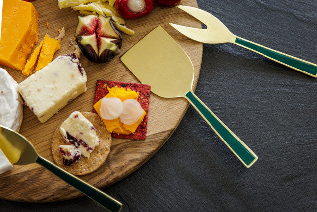 Green and Gold Cheese Knives
