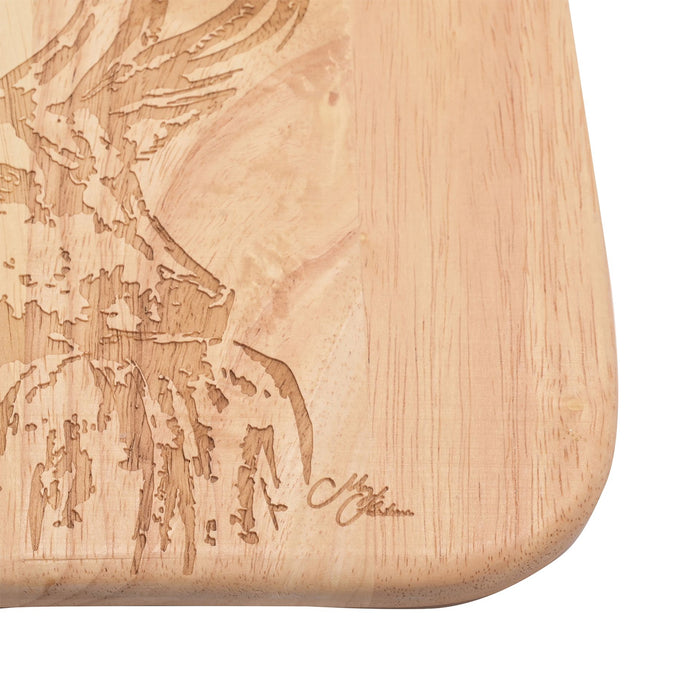 Meg Hawkins Rubber Wood Engraved Board - Stag