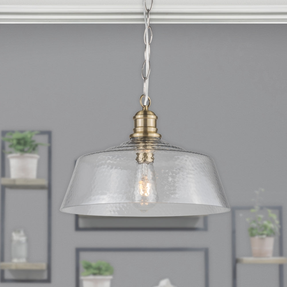 Millar 1 Light Pendant | Antique Brass