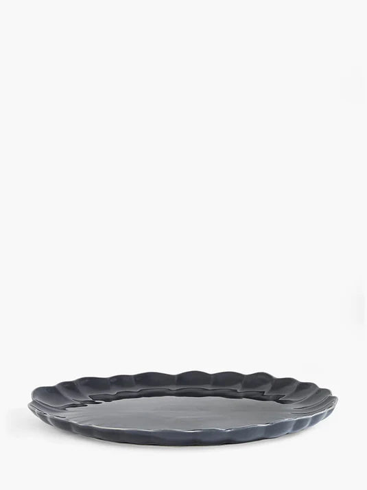 Grey Scallop Serving Platter