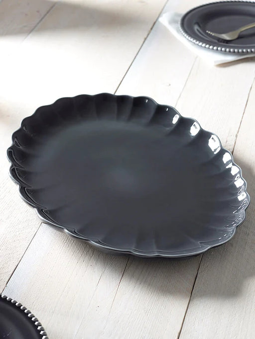 Grey Scallop Serving Platter