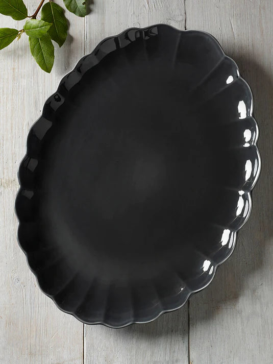 Grey Scallop Serving Platter