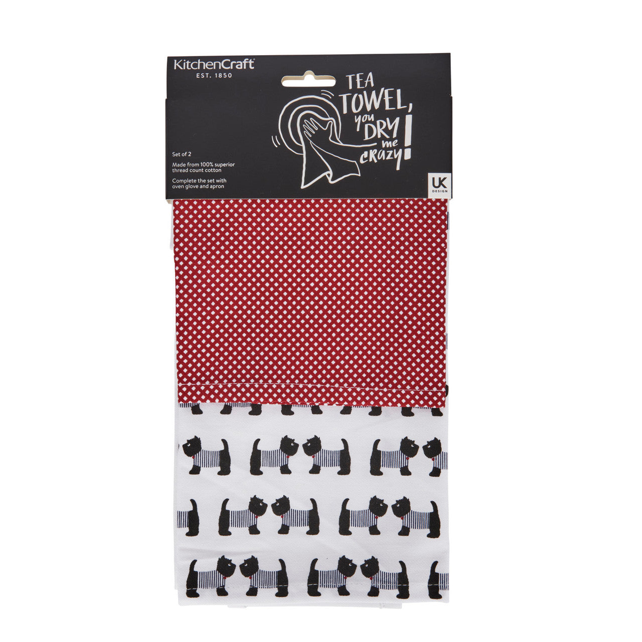 Westie Tea Towel Pair