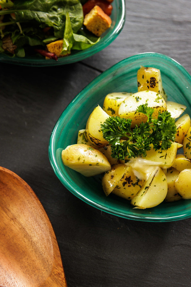 Green Swirl | Medium Serving Bowl