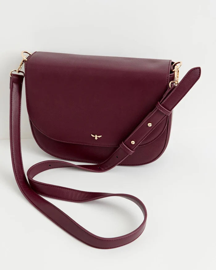 Nina Messenger Handbag | Burgundy