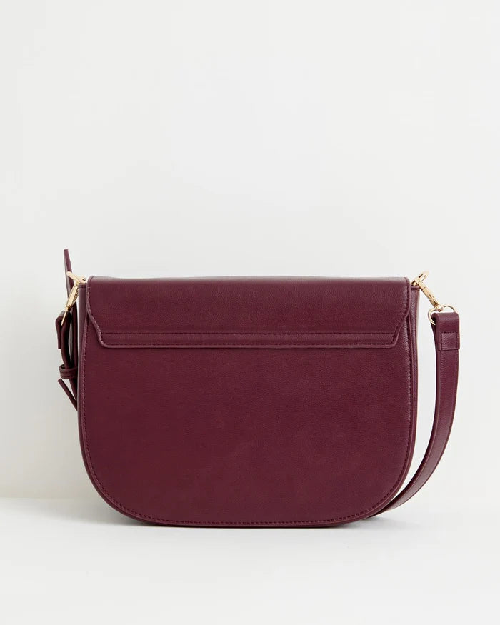 Nina Messenger Handbag | Burgundy