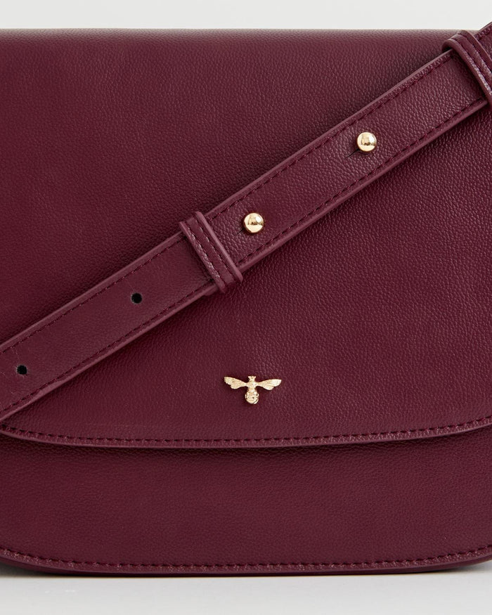 Nina Messenger Handbag | Burgundy