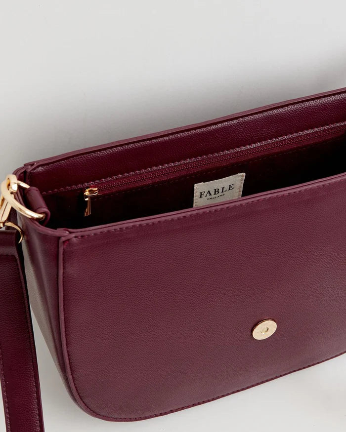 Nina Messenger Handbag | Burgundy