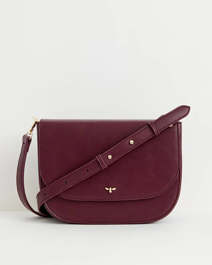 Nina Messenger Handbag | Burgundy