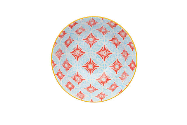 Pale Blue Detailed Ceramic Bowl