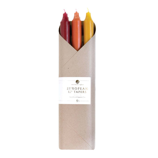 12" Tapered Candles | Autumn Colours