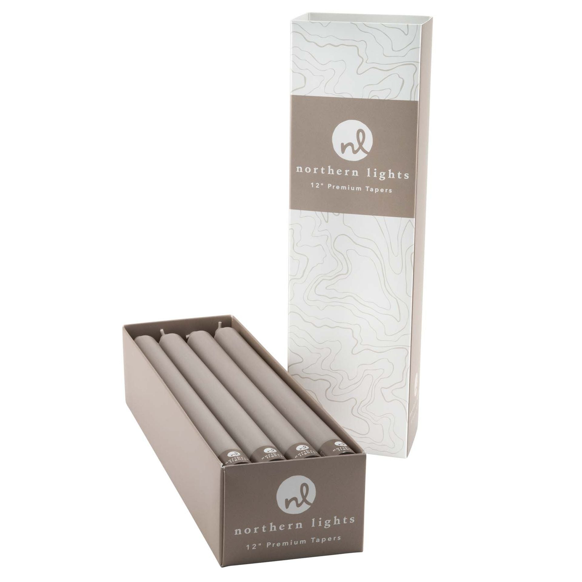 12" Taper Candles | Stone
