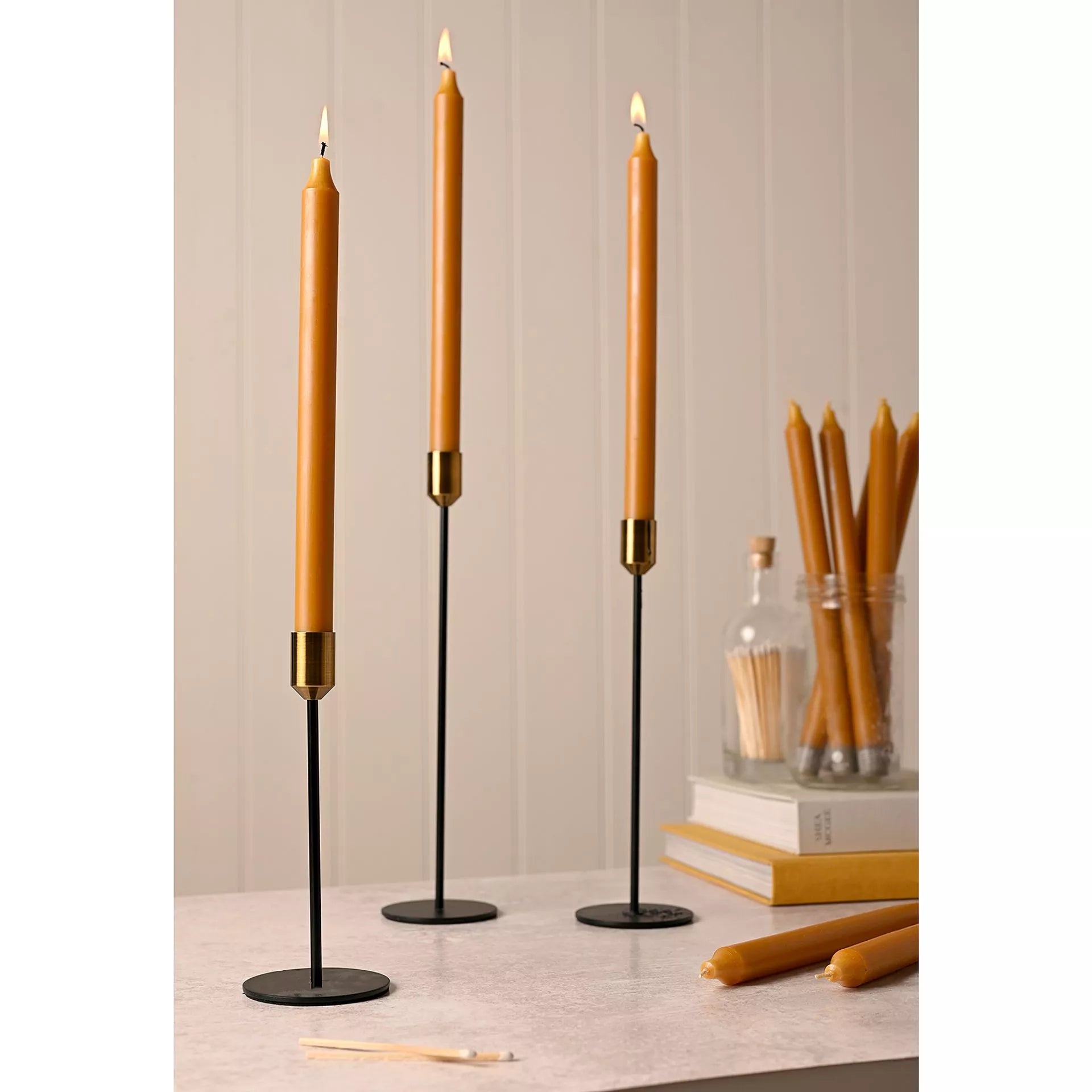 12" Taper Candles | Caramel