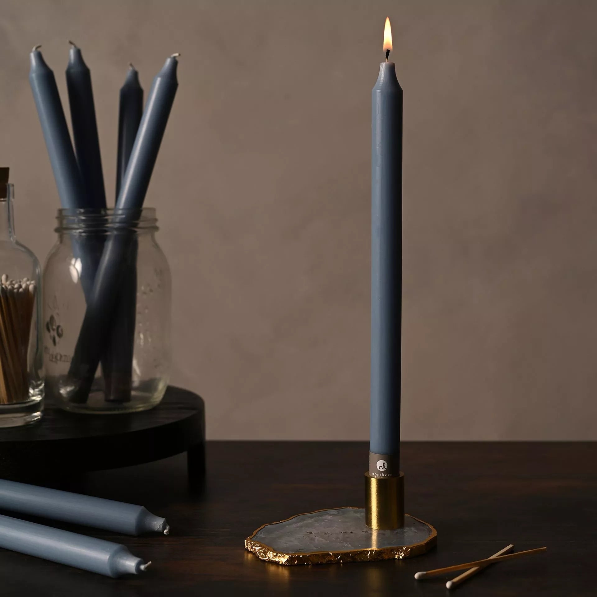 12" Taper Candles | Prairie Blue