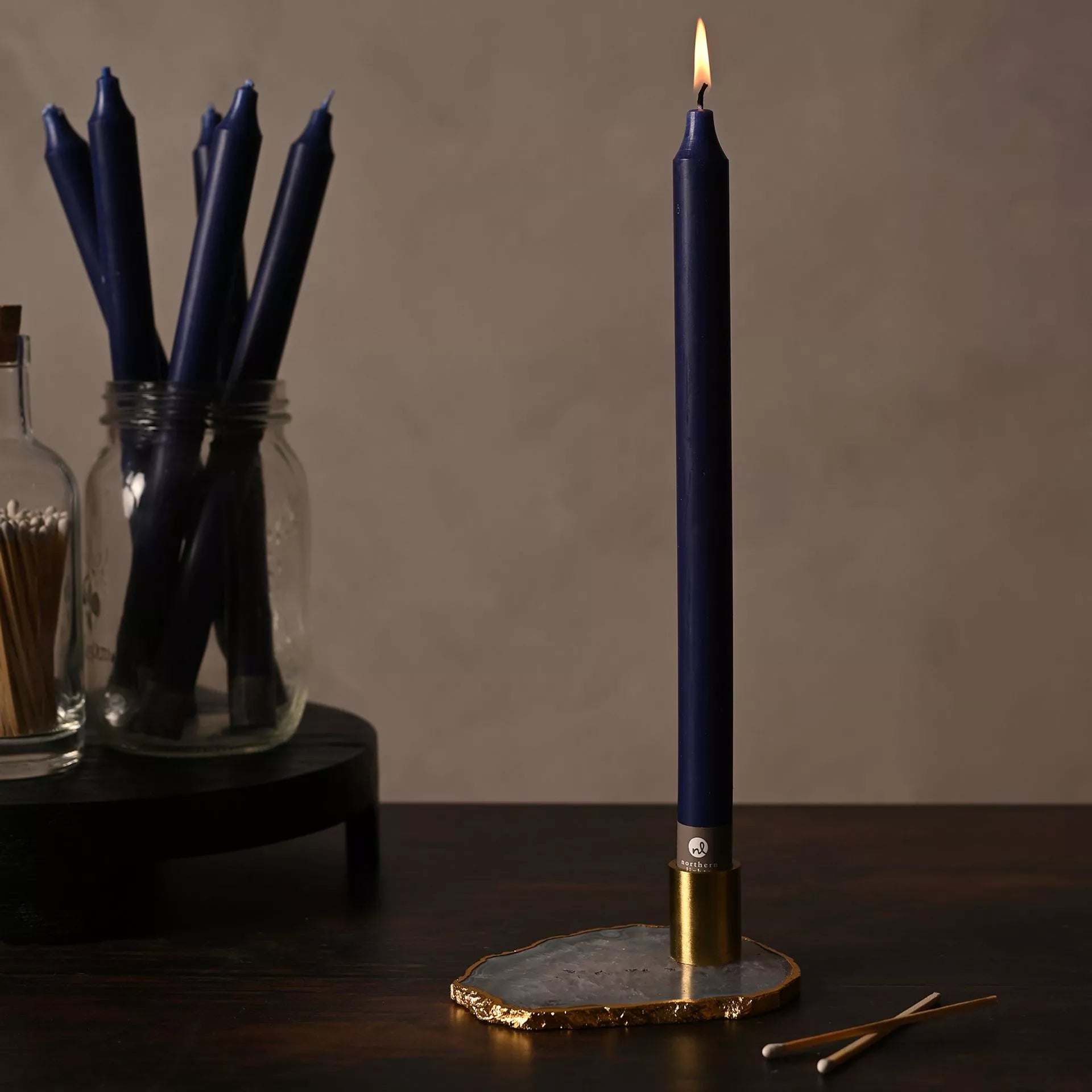 12" Taper Candles | Midnight Blue