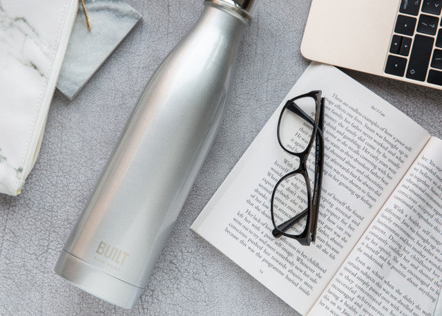 Built 740ml Double Walled Stainless Steel Water Bottle | Silver