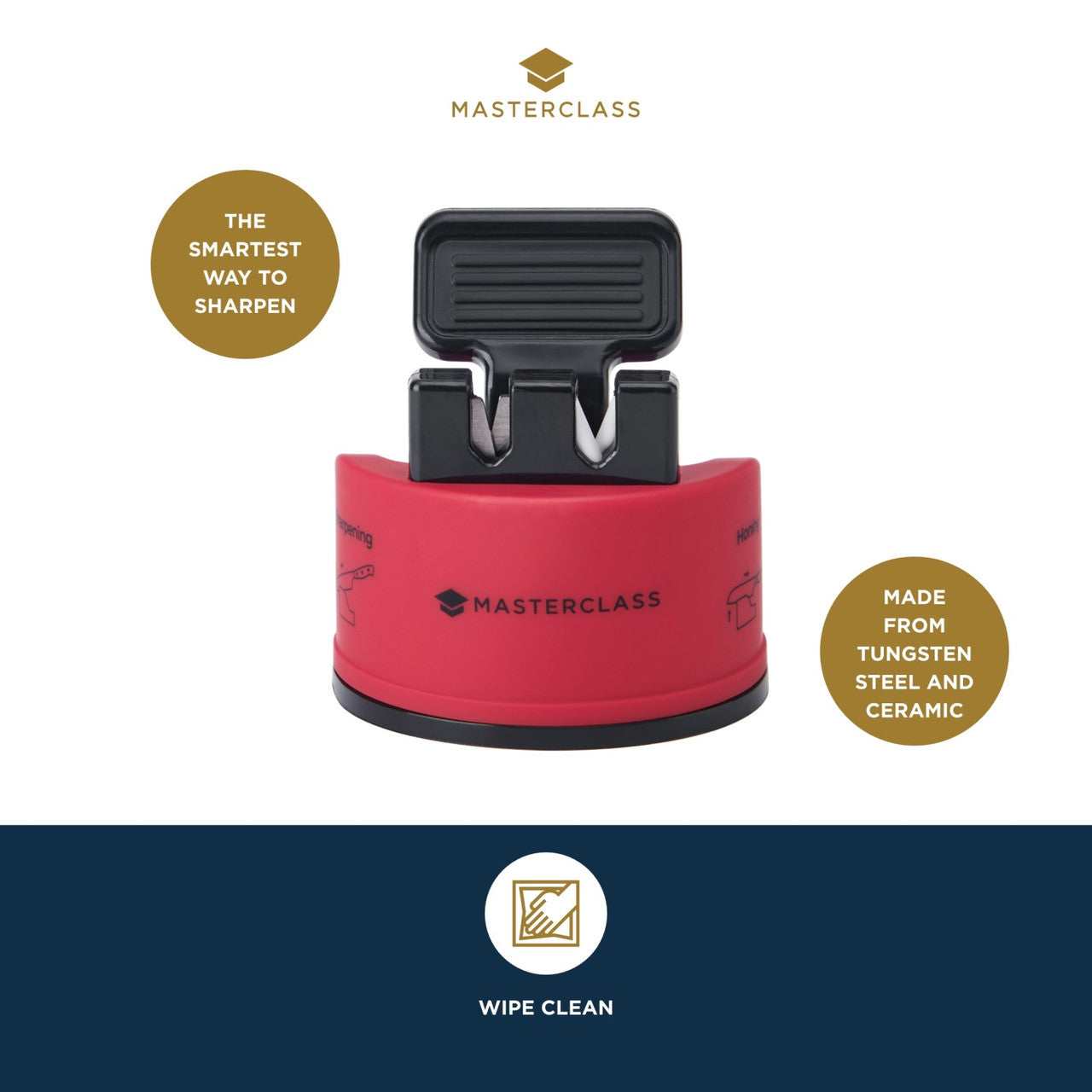 Red Smart Sharp Dual Knife Sharpener
