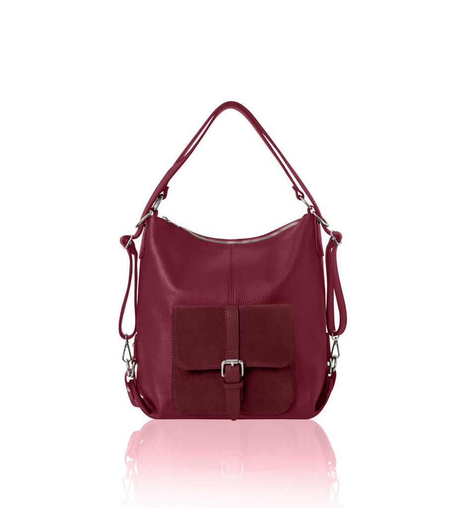 Italian Vintage Backpack | Red Plum