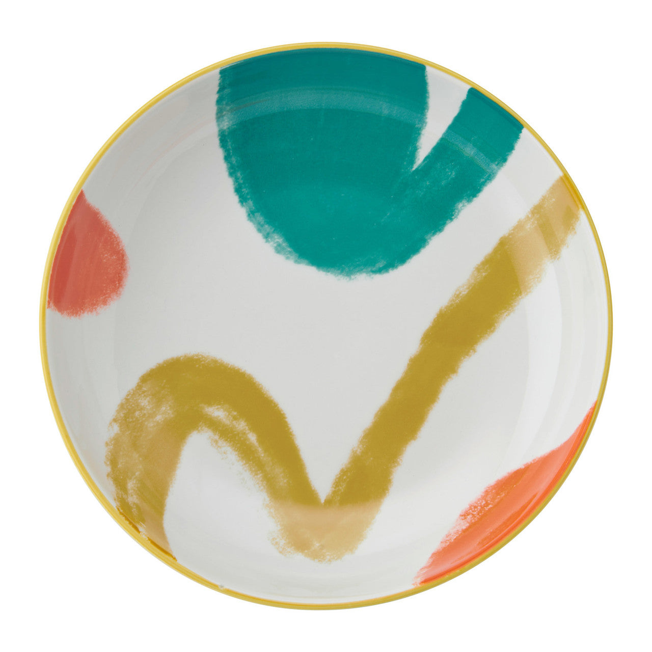 Yellow Abstract Pasta Bowl
