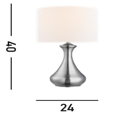 Large Touch Lamp | Brushed Chrome