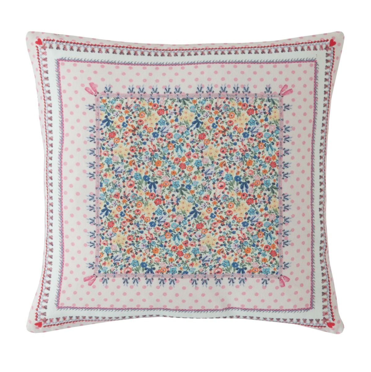 Patchwork Pink Cushion