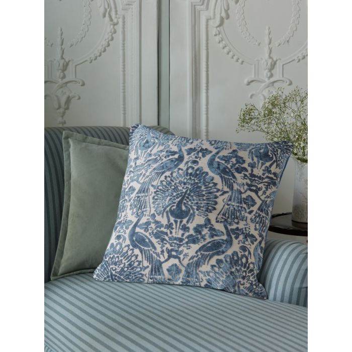 Peacock Damask | Seaspray Cushion