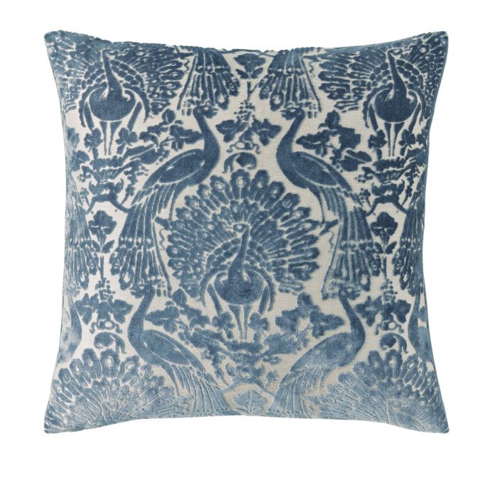 Peacock Damask | Seaspray Cushion
