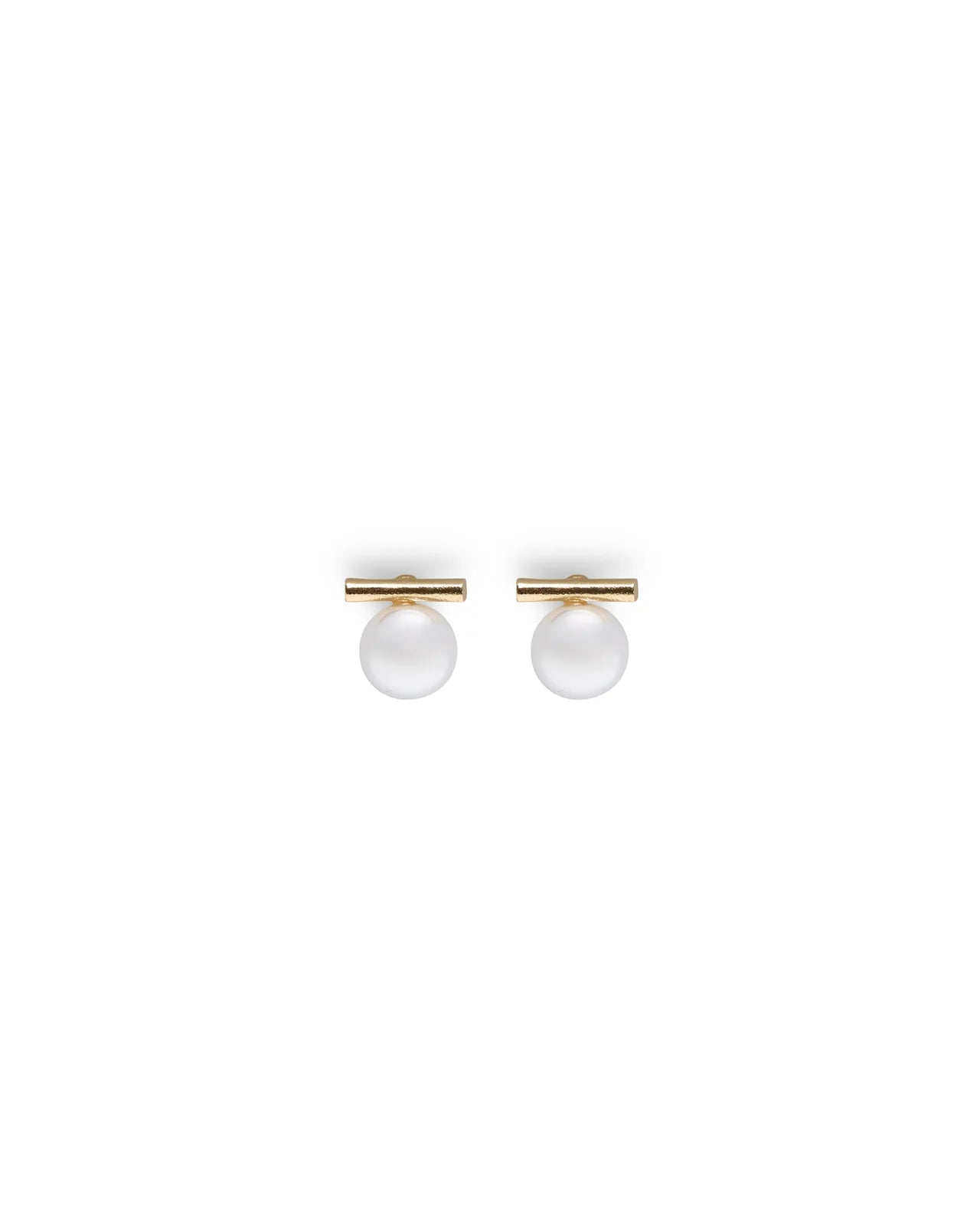 Bristol Ball & T Earrings | Pearl