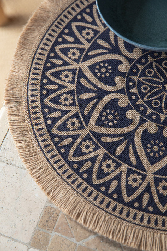 Mandala Jute | Blue Placemats