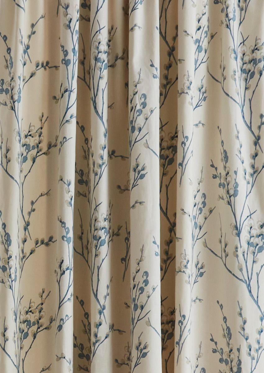 Pussy Willow Curtains | Off White Seaspray