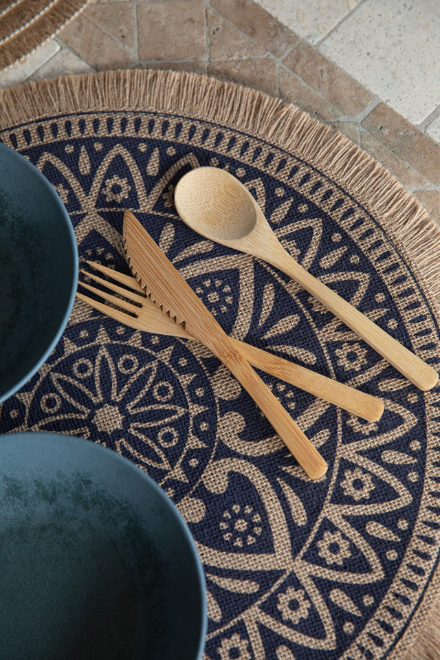 Mandala Jute | Blue Placemats