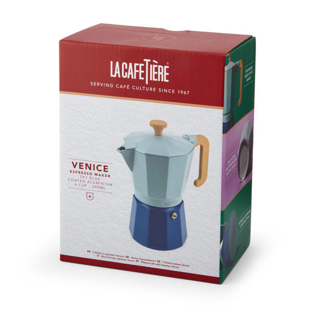 Venice 6-Cup Espresso Maker | Sky Blue