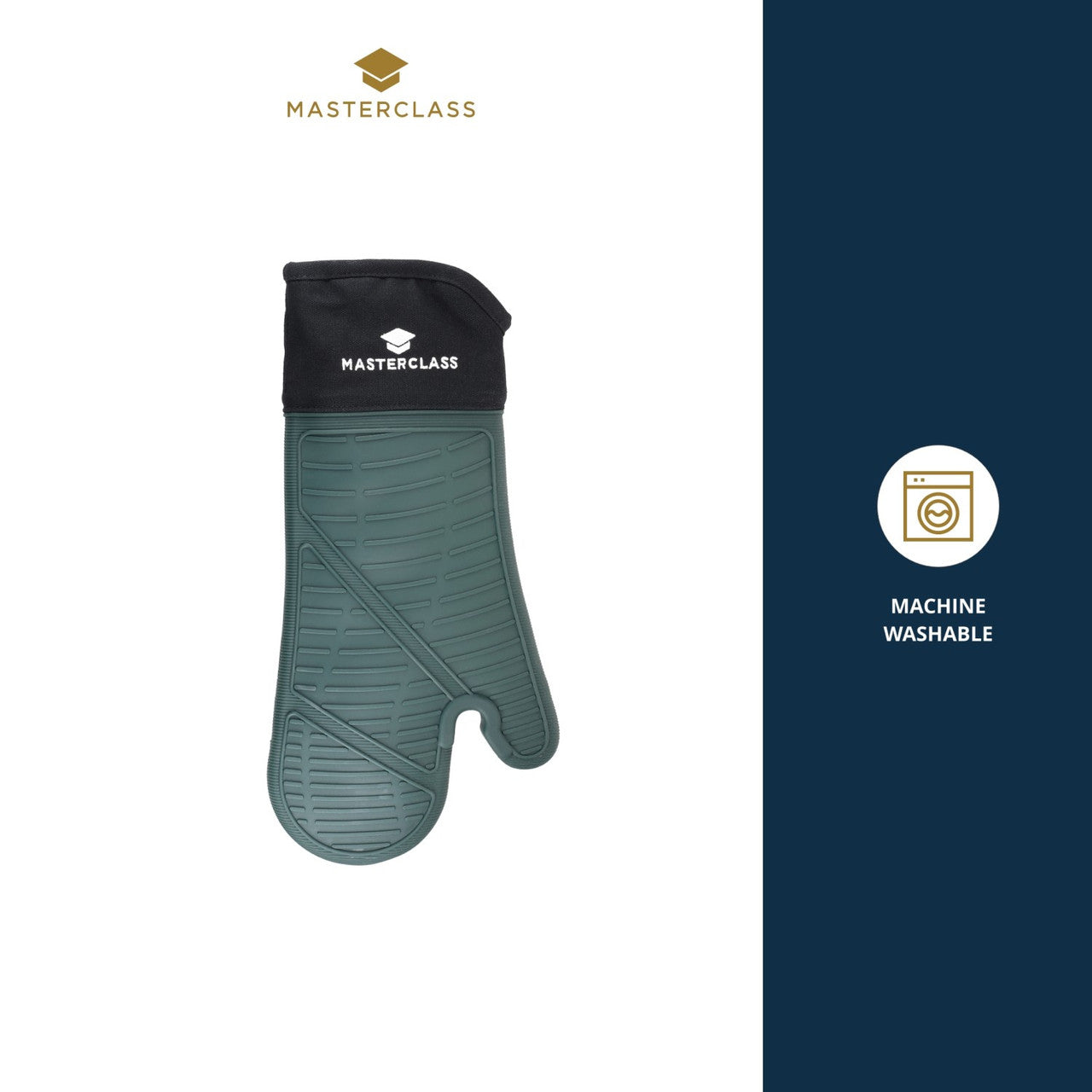 Silicone & Cotton Green Oven Glove