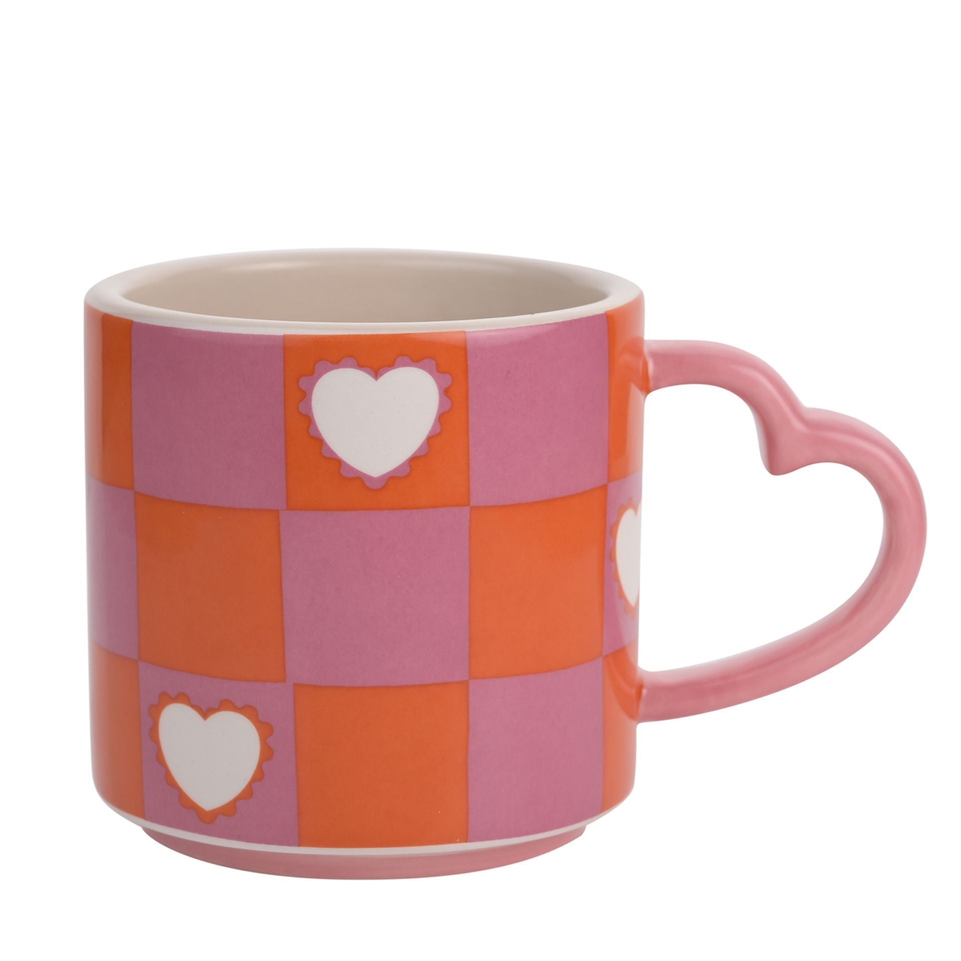Raspberry Blossom | Chequer & Heart Mug