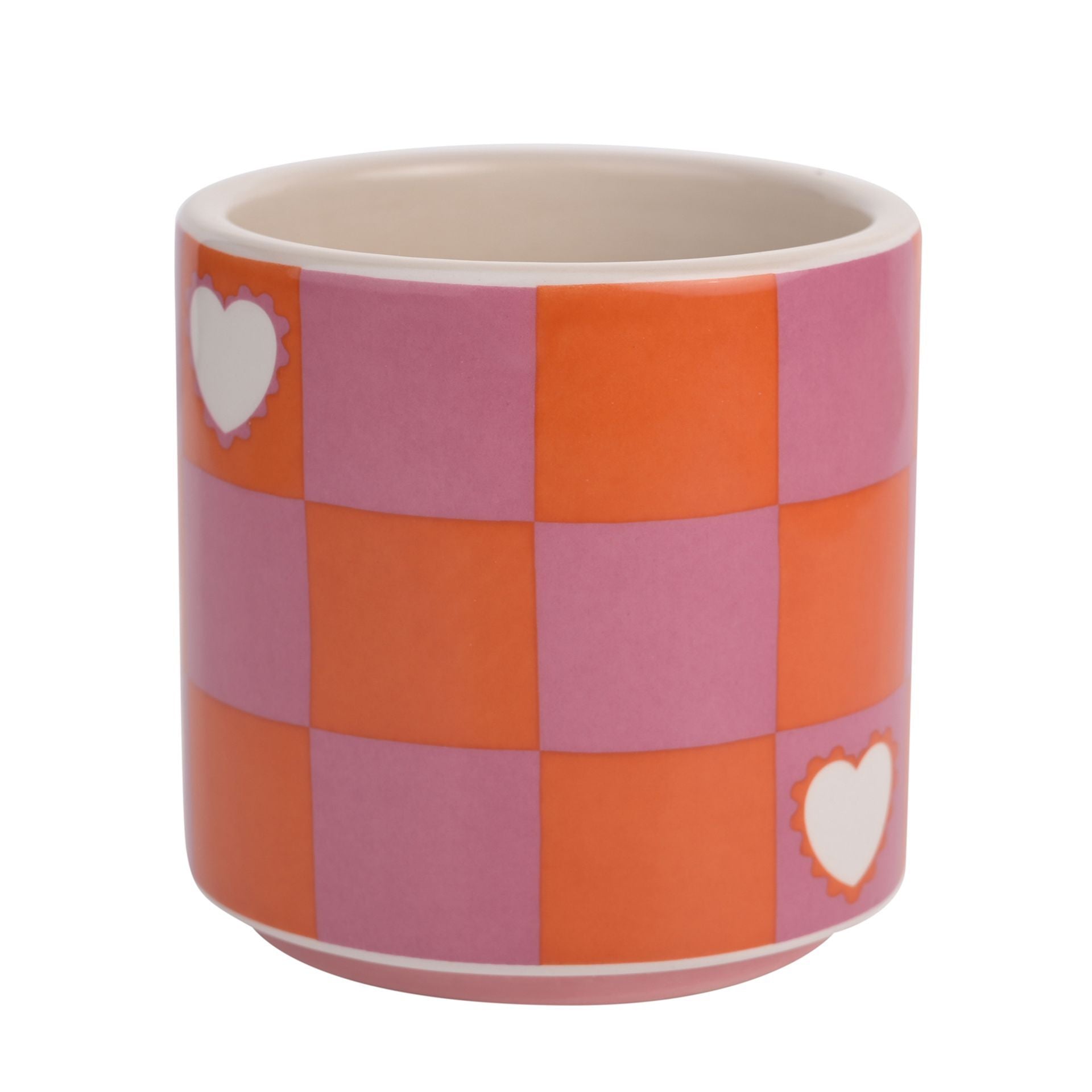 Raspberry Blossom | Chequer & Heart Mug