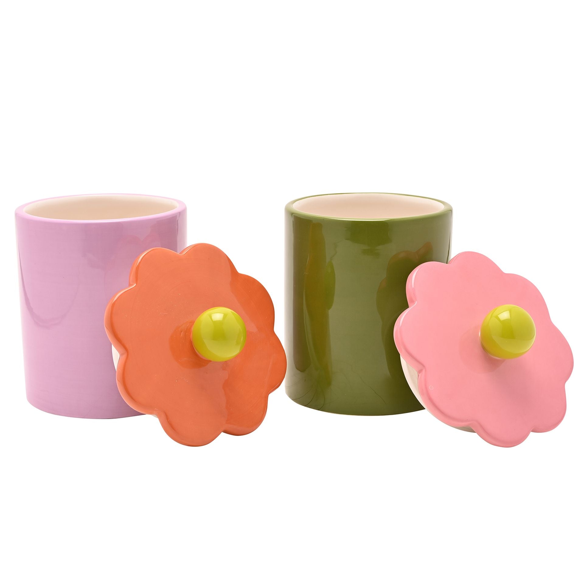 Raspberry Blossom | Set of 2 Flower Storage Jar