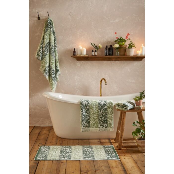 William Morris Bath Towel | Rose Stripe