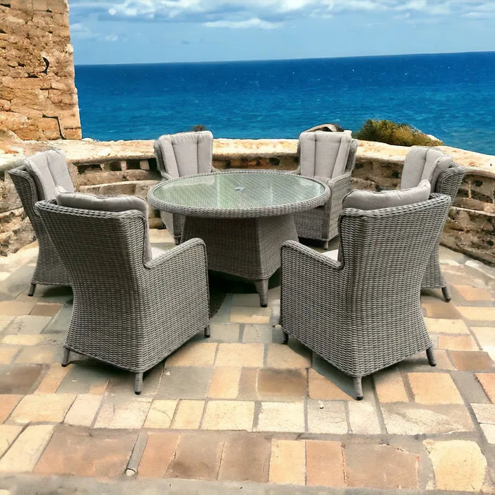 Ellie | Natural 6 Seat Garden Set