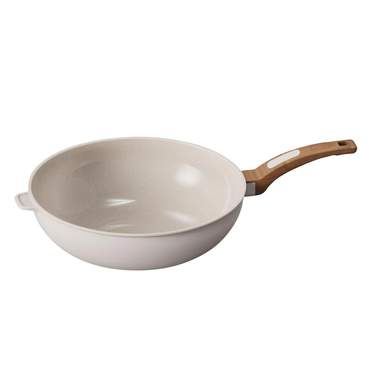 Cooksmart Signature 30cm Wok Pan | Cast Aluminium | Ivory