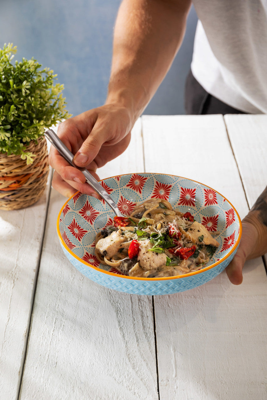 Blue Mosaic Pasta Bowl