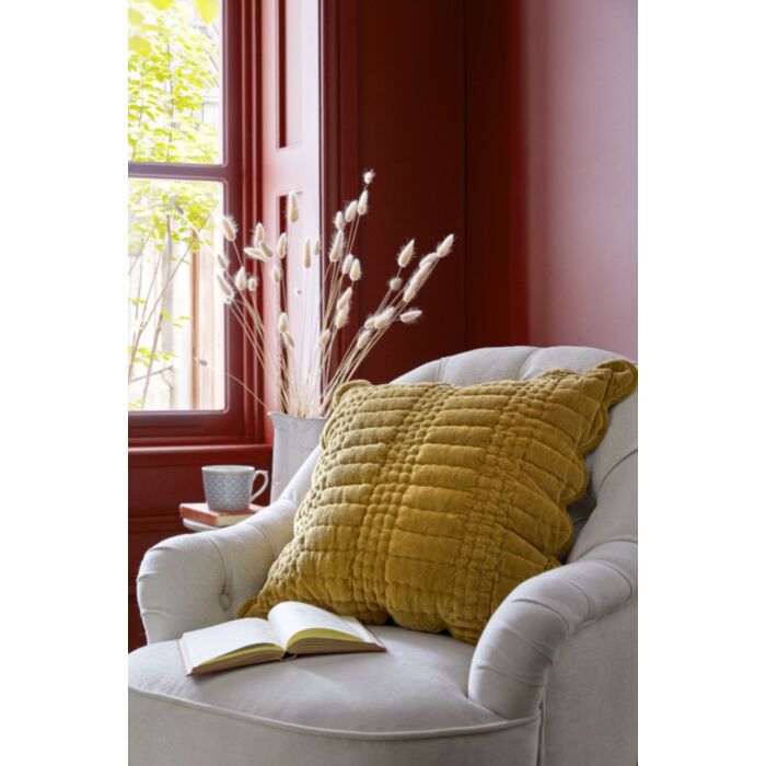 Scalloped Cushion | Ochre