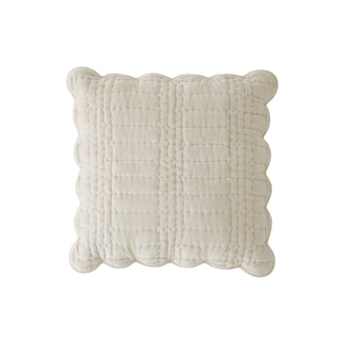 Scalloped Cushion | Dove Grey