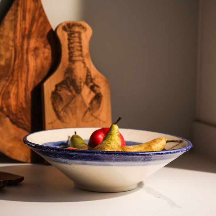 ceramic Serving Bowl | Large Stripe