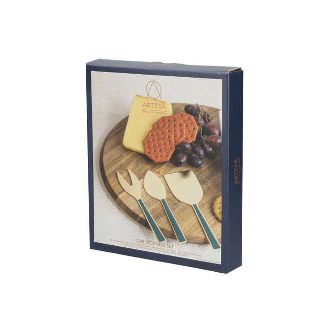 Green and Gold Cheese Knives