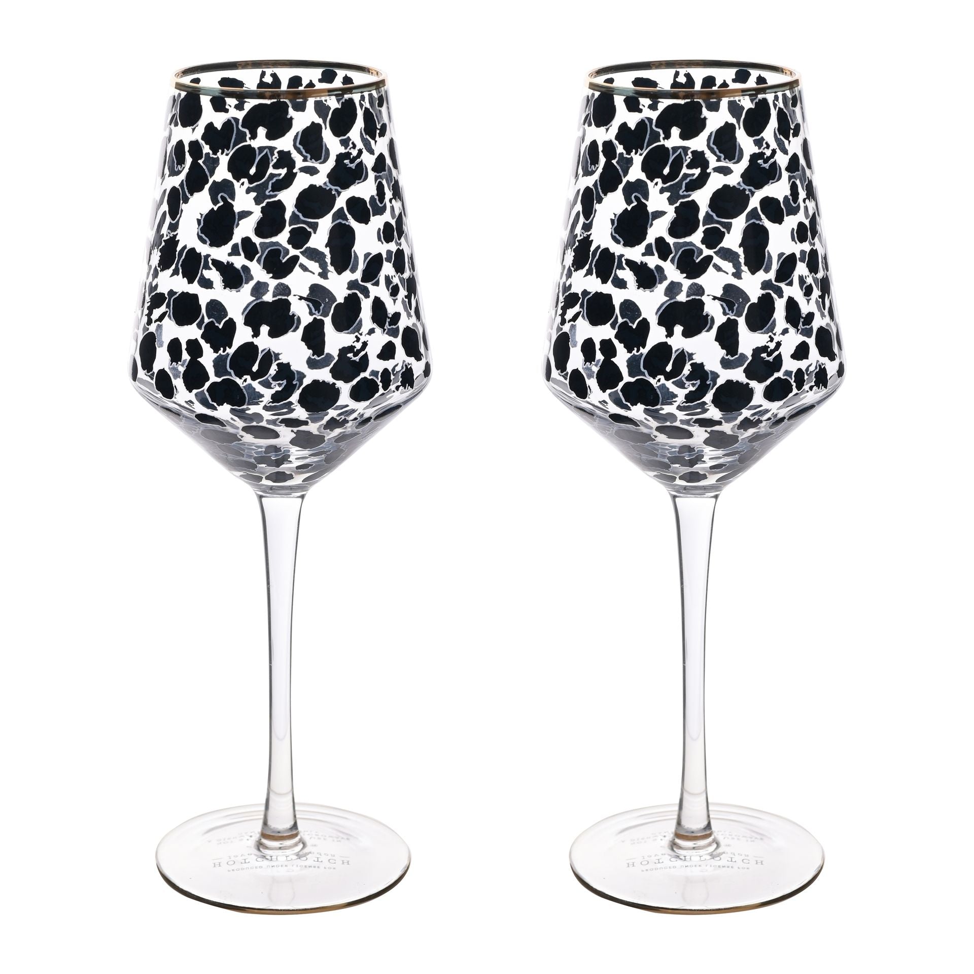 Leopard Print Wine Glasses
