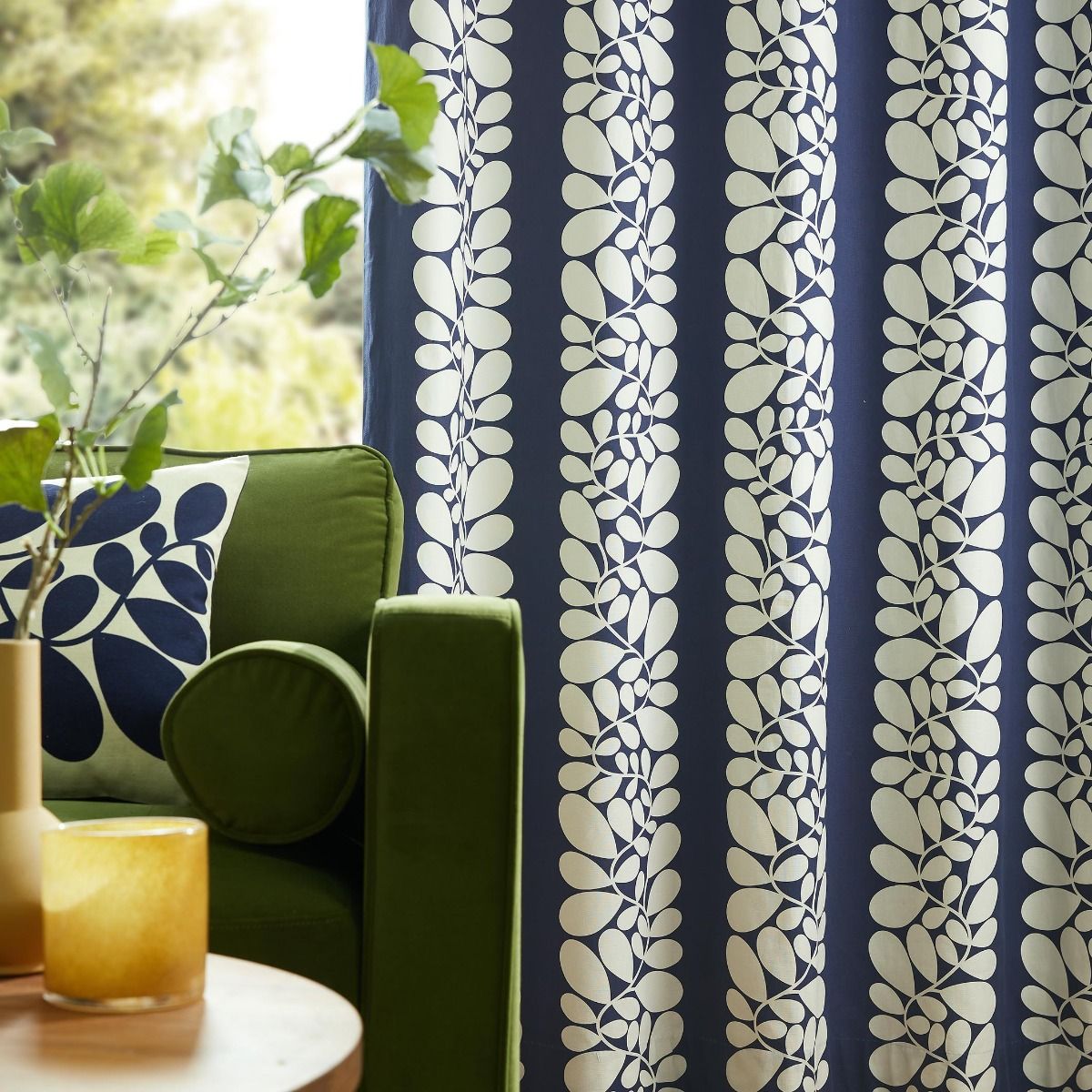 Sycamore Stripe | Blue 90 x 90 Curtains