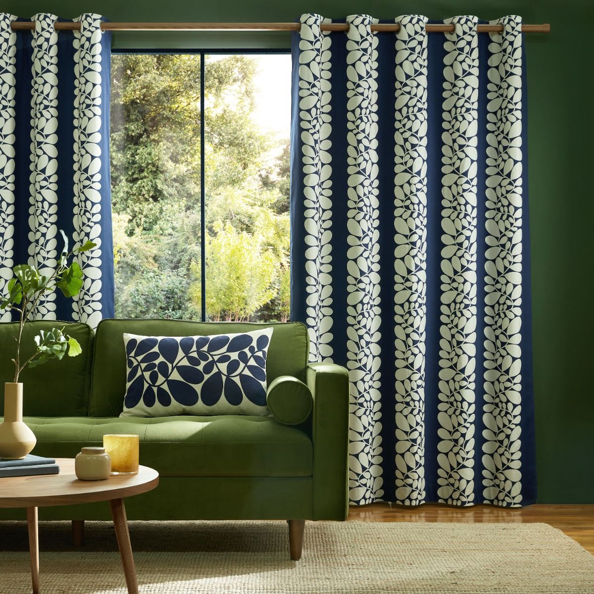 Sycamore Stripe | Blue 90 x 90 Curtains